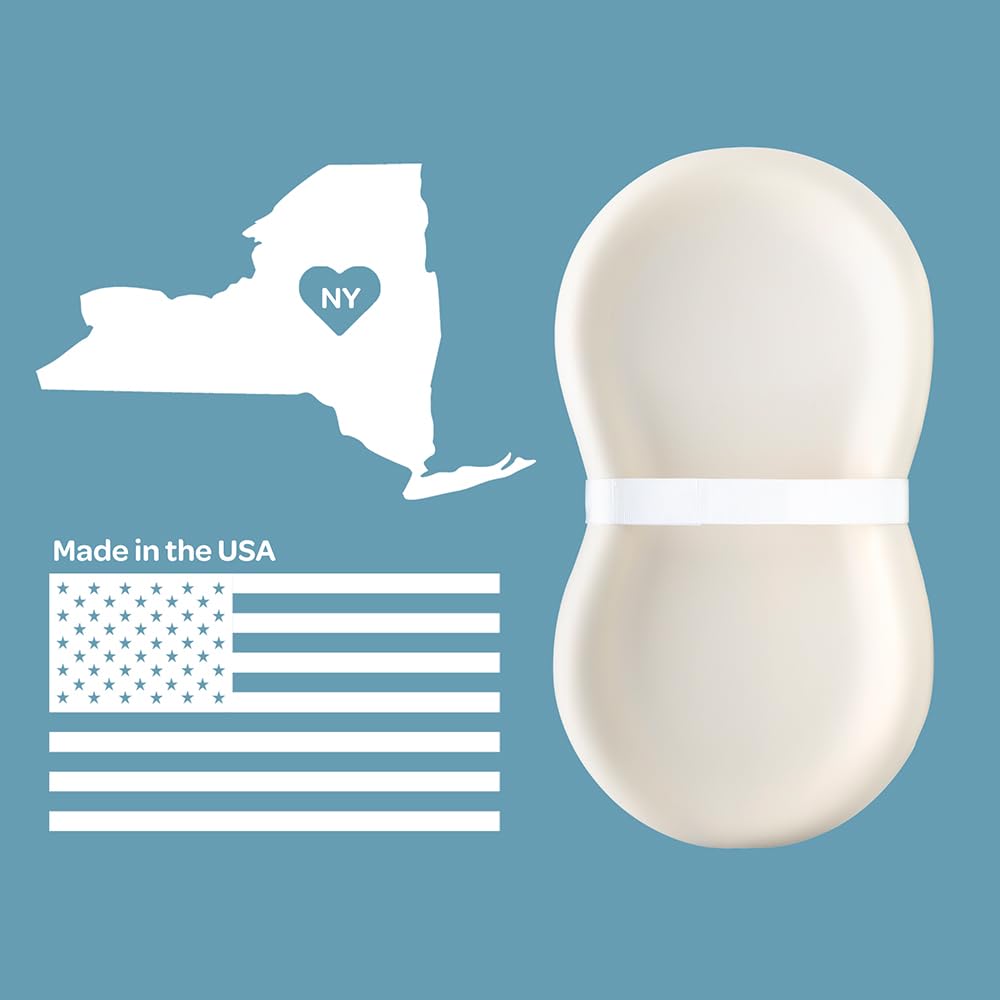 Peanut Changer Baby Vanilla – The Original - Easy-to-Clean Changing pad and The only Shell Over Foam, Fully Water Repellant, Wipeable Diaper pad, Wipe-Clean Changing pad