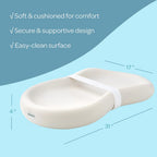 Peanut Changer Baby Vanilla – The Original - Easy-to-Clean Changing pad and The only Shell Over Foam, Fully Water Repellant, Wipeable Diaper pad, Wipe-Clean Changing pad