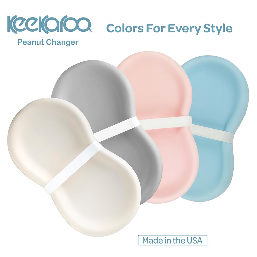 Peanut Changer Baby Vanilla – The Original - Easy-to-Clean Changing pad and The only Shell Over Foam, Fully Water Repellant, Wipeable Diaper pad, Wipe-Clean Changing pad