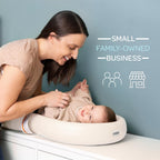 Peanut Changer Baby Vanilla – The Original - Easy-to-Clean Changing pad and The only Shell Over Foam, Fully Water Repellant, Wipeable Diaper pad, Wipe-Clean Changing pad