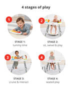 Baby Activity Center: Interactive Play Center with 3-Stage Grow-with-Me Functionality, 4mo+, Explore & More